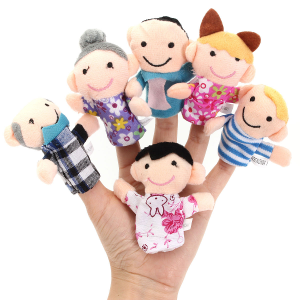 My Baby&Me צעצועי התפתחות 6 יחידות דמויות אצבע לסיפורים לפני השינה