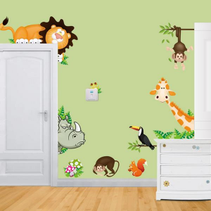 מדבקת קיר גן חיות לחדר הילדים